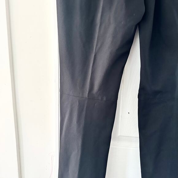 Prada Black Nylon Red Tab Mid Slim Straight Leg Dress Pants Side Zip IT 40 Women - Picture 7 of 11